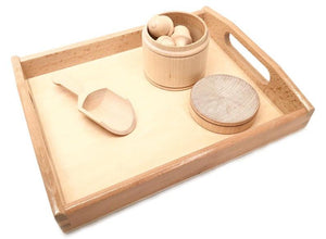 Montessori Toy Sensory Scoop, Acorns / Waldorf Toy / Sensory Play / Montessori Material / Fine Motor - SimplytoPlay