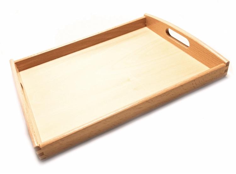 Wood Trays Display Rectangular Shape Educational for Teaching Home  Activities , Small